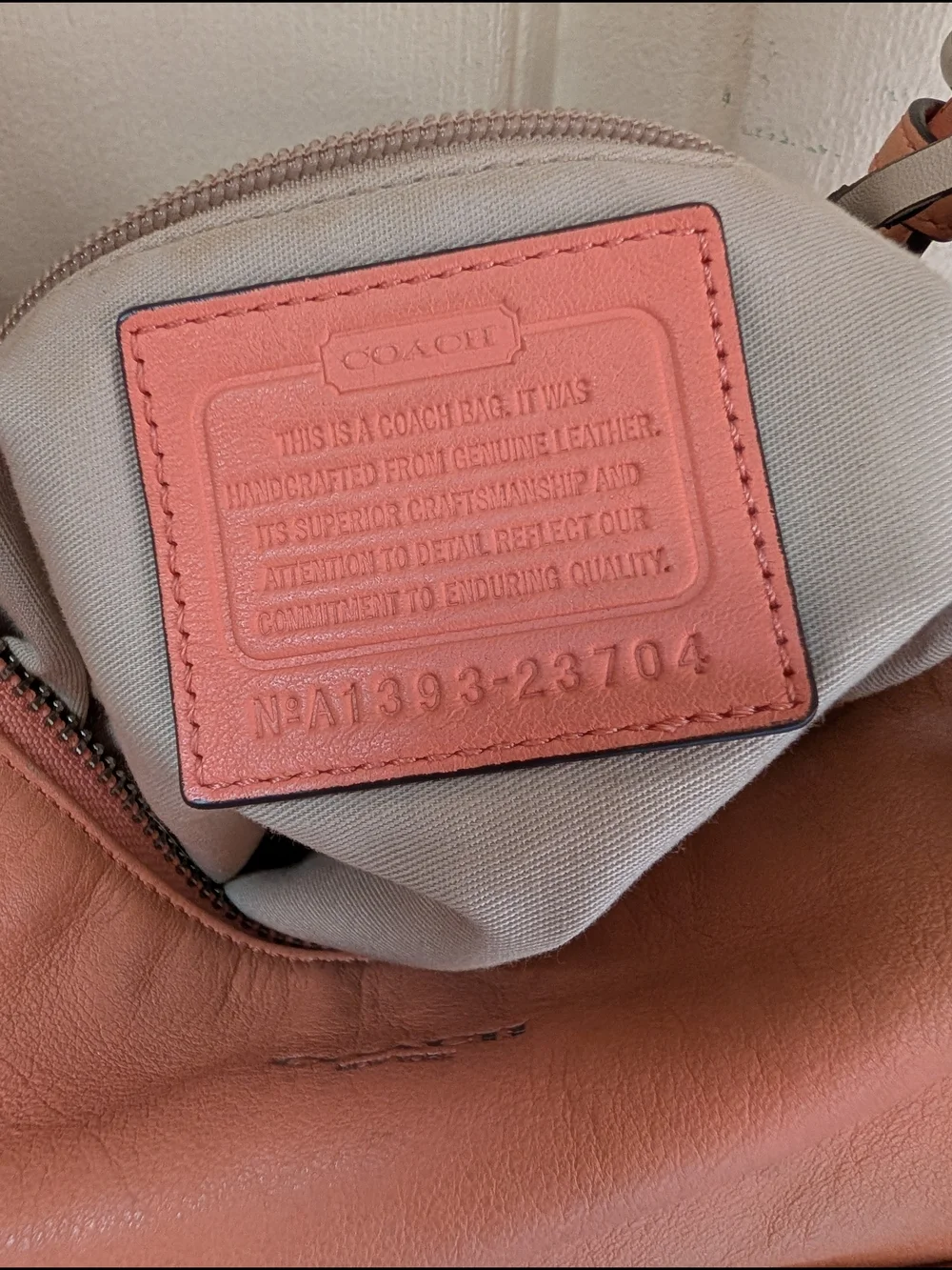 Coach Legacy Leather Courtenay Soft Coral Crossbody Or Shoulder Bag
